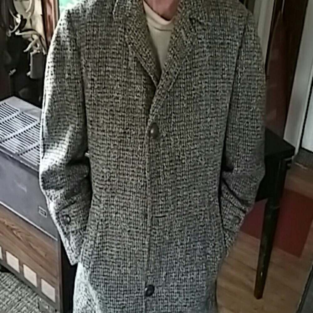 Vintage Robert Hall  tweed coat mens hard tonfimf
